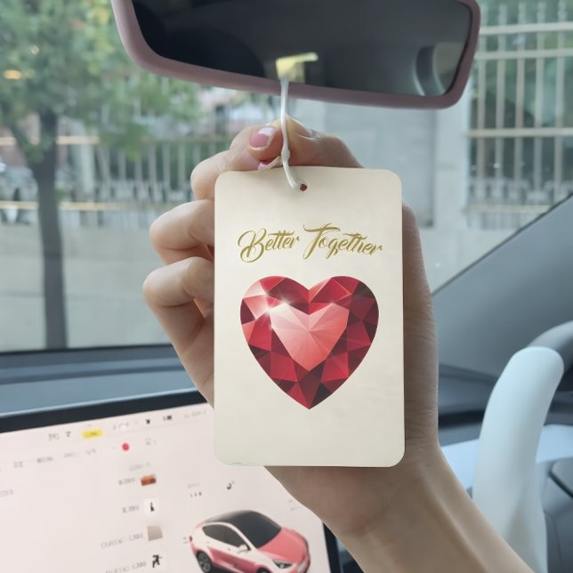Better Together Heart Air Freshener -Car Gift (Love isn’t just spoken.
It’s carried with you. ❤️
#ArtOfLove #BetterTogether #GiftWithMeaning)