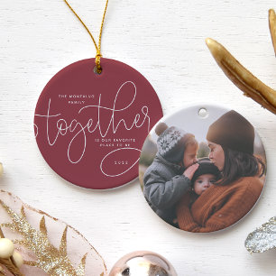 Better Together Holiday Photo Ceramic Ornament