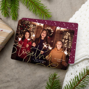 Better Together   Horizontal Photo Foil Holiday Card