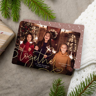 Better Together   Horizontal Photo Foil Holiday Card