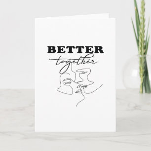 Better Together Kissing Romantic Design  Card