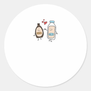 Better Together Love for Chocolate Milk Drinkers P Classic Round Sticker