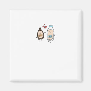 Better Together Love for Chocolate Milk Drinkers P Magnet