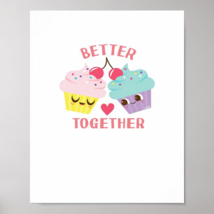 Better Together Love Heartfelt Design  Poster