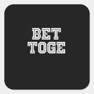 Better Together Matching Couples Minimal Design Square Sticker