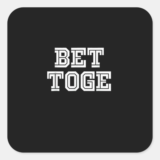 Better Together Matching Couples Minimal Design  Square Sticker (Front)