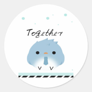Better Together Minimal Design  Classic Round Sticker
