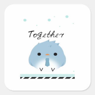 Better Together Minimal Design Square Sticker