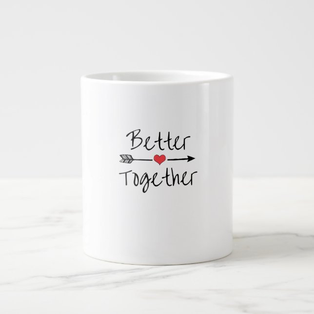 Better Together Modern Aesthetic  Large Coffee Mug (Front)