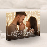 Better Together Modern Script Custom Wedding Heart