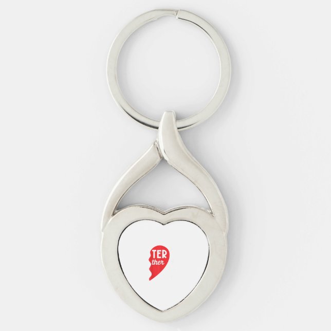 Better Together Partner Look Siblings Twins Couple Key Ring (Front)