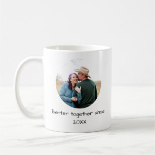 Better Together Personalised Photo Year Couple Coffee Mug