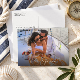 Better Together Photo Wedding Save the Date Postcard