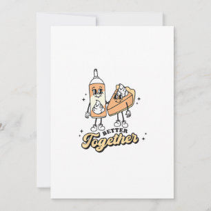 Better Together Pie and Whipped Cream Playful Food Holiday Card