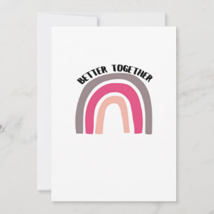 Better Together Rainbow Joyful Aesthetic Holiday Card