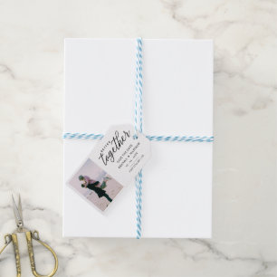 Better Together Script Photo Save The Date Gift Tags