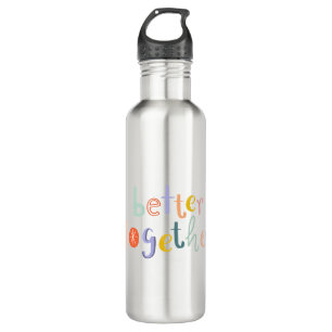 Better together typography doodle text Quote 710 Ml Water Bottle