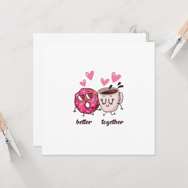 Better Together Valentine's Day Card (Front/Back In Situ)