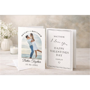 Better Together Valentine's Day gift Photo Thank You Card