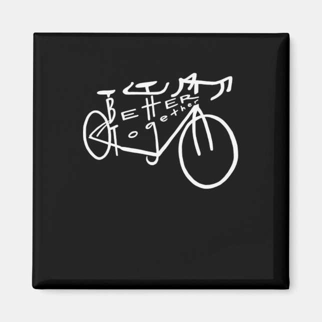 Better Together White Minimal Aesthetic  Magnet (Front)