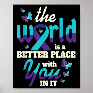 Better With You Suicide Awareness Mental Health Poster