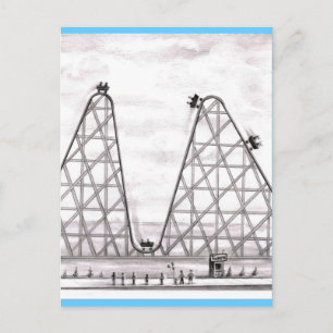 Better Worse Roller Coaster Postcard