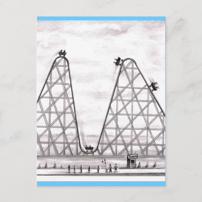 Better Worse Roller Coaster Postcard (Front)