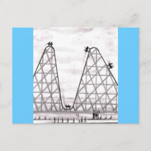 Better Worse Roller Coaster Postcard