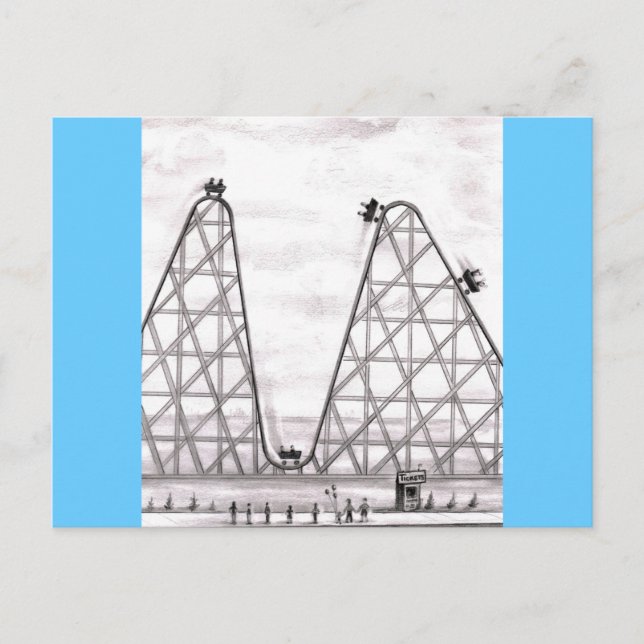 Better Worse Roller Coaster Postcard (Front)