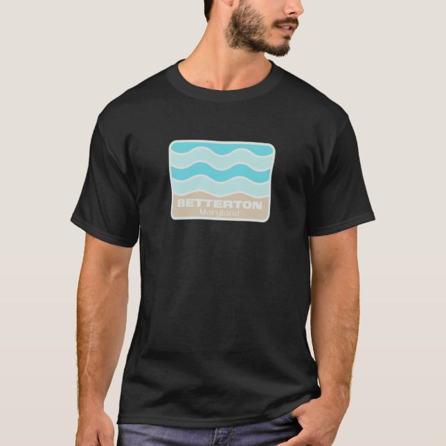 Betterton Maryland Beach Waves Vacation Souvenir T-Shirt (Front)
