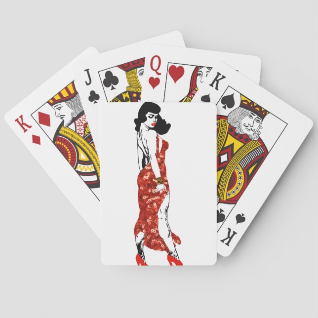 bettie pin up playing cards (Back)