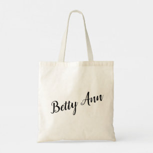 Betty Ann Customisable Script Design Tote Bag