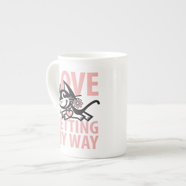 BETTY BAD KITTY BONE CHINA MUG (Front Left)