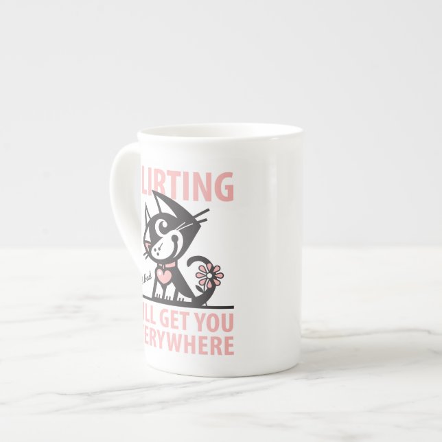 BETTY BAD KITTY BONE CHINA MUG (Front Left)