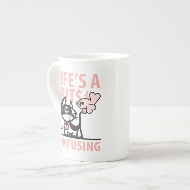BETTY BAD KITTY BONE CHINA MUG (Front Left)