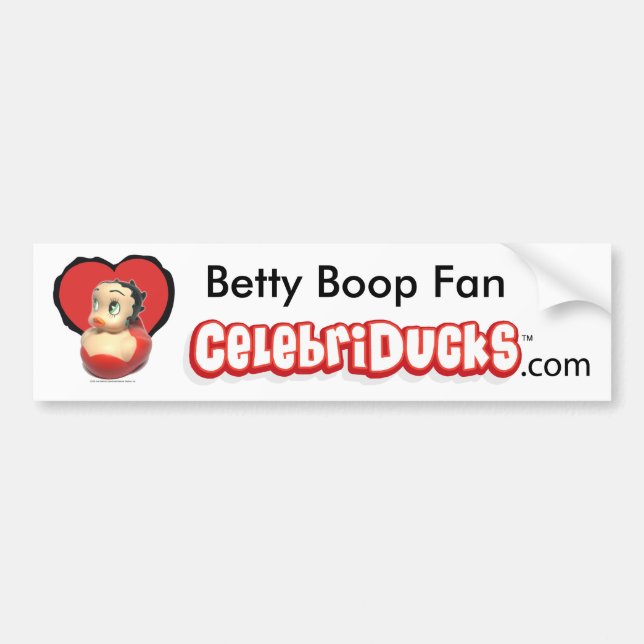 Betty Boop Rubber Duck Bumber Sticker (Front)
