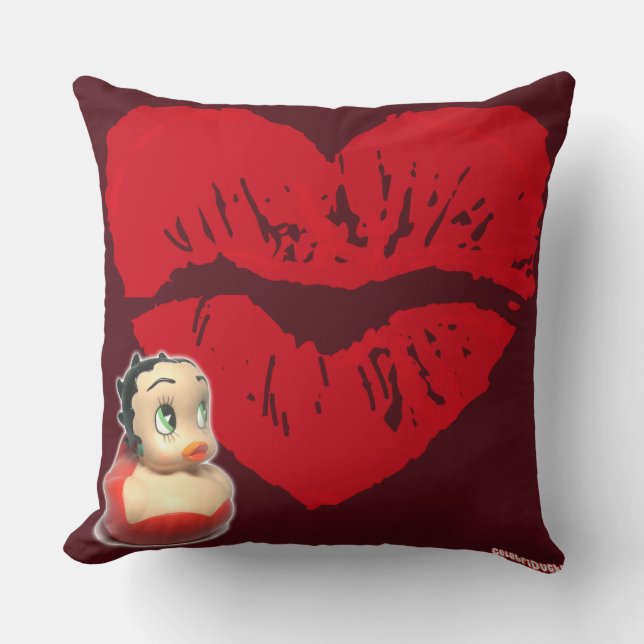 Betty Boop Rubber Duck Kiss CelebriDuck Cushion (Front)