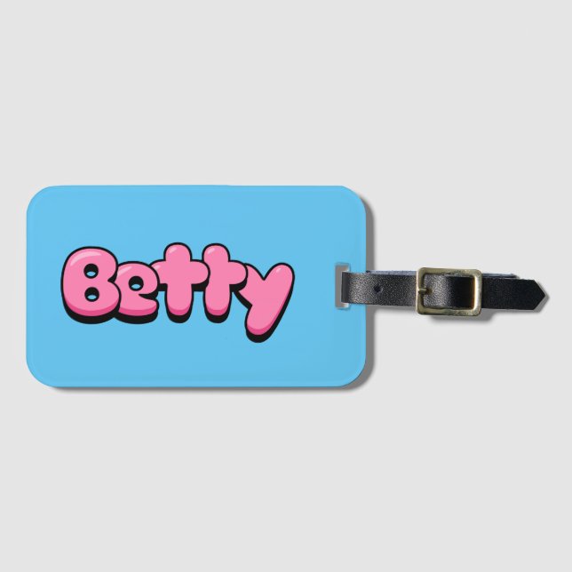 Betty Luggage Tag (Front Horizontal)