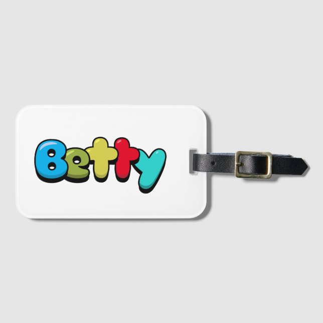 Betty Luggage Tag (Front Horizontal)