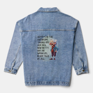Betty’s in the Bathroom Taking off Her Bra Now Has Denim Jacket