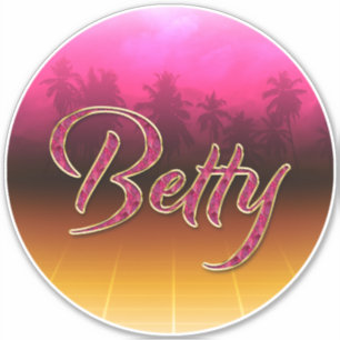 Betty Vorname Name golden pink Aufkleber Sticker