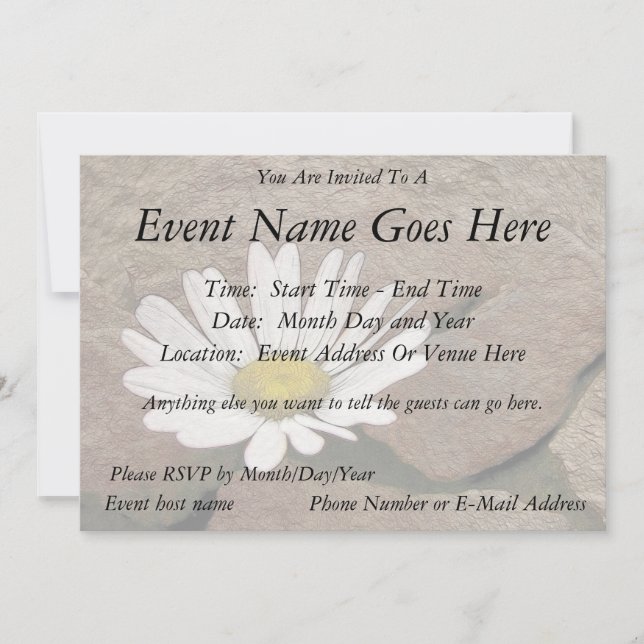 Between A Rock And A Hard Place Invitation (Front)