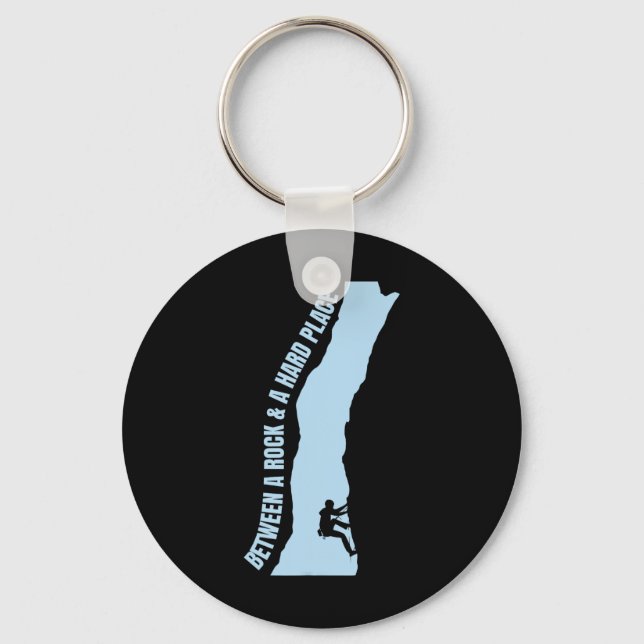 Between A Rock And A Hard Place S Climbing Mountai Key Ring (Front)