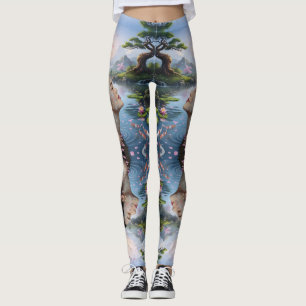 "Between Blossom and Formula"– A Digital Portrait Leggings