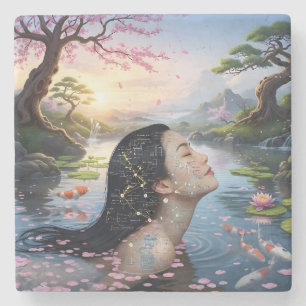 "Between Blossom and Formula"– A Digital Portrait Stone Coaster