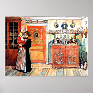 Between Christmas and New Aco, Carl Larsson art Poster