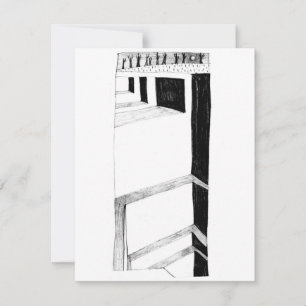 Between Floors drawing RSVP Card