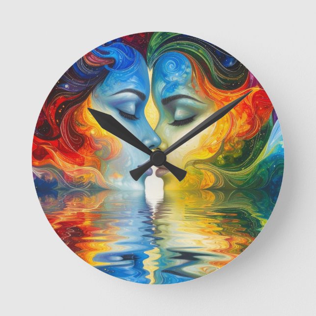 Between Mirror and Memory Round Clock (Front)