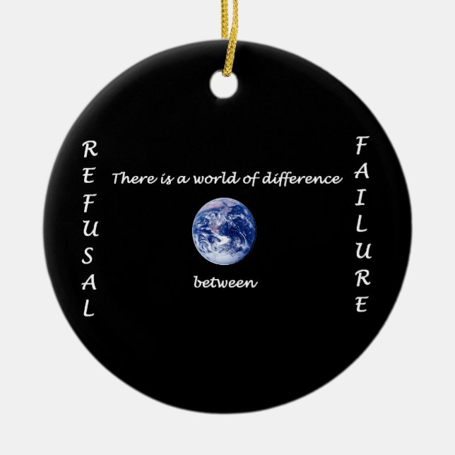 Between Refusal and Failure Ceramic Ornament (Front)