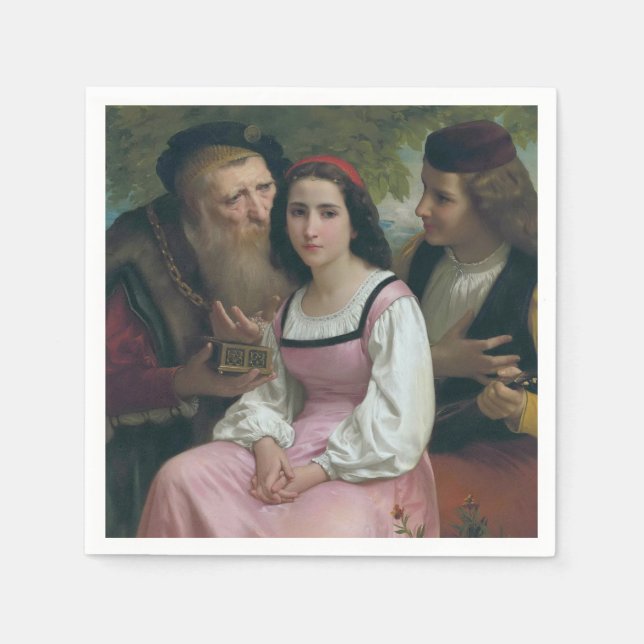 Between Riches and Love (by Bouguereau) Napkin (Front)